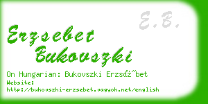 erzsebet bukovszki business card